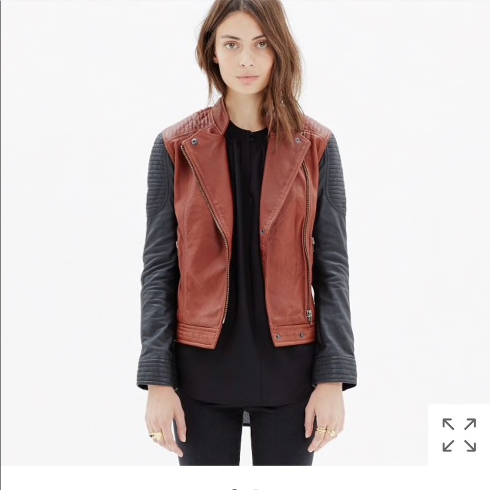 Madewell Two Toned Leather Jacket